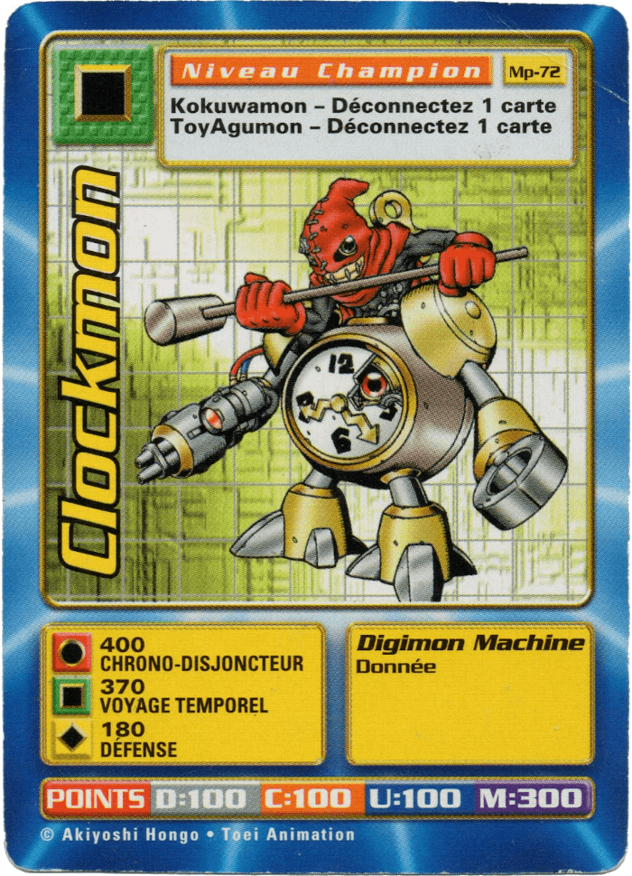 Digimon Digi-Battle French Mega Pack Clockmon - MP-72 Card Thumbnail