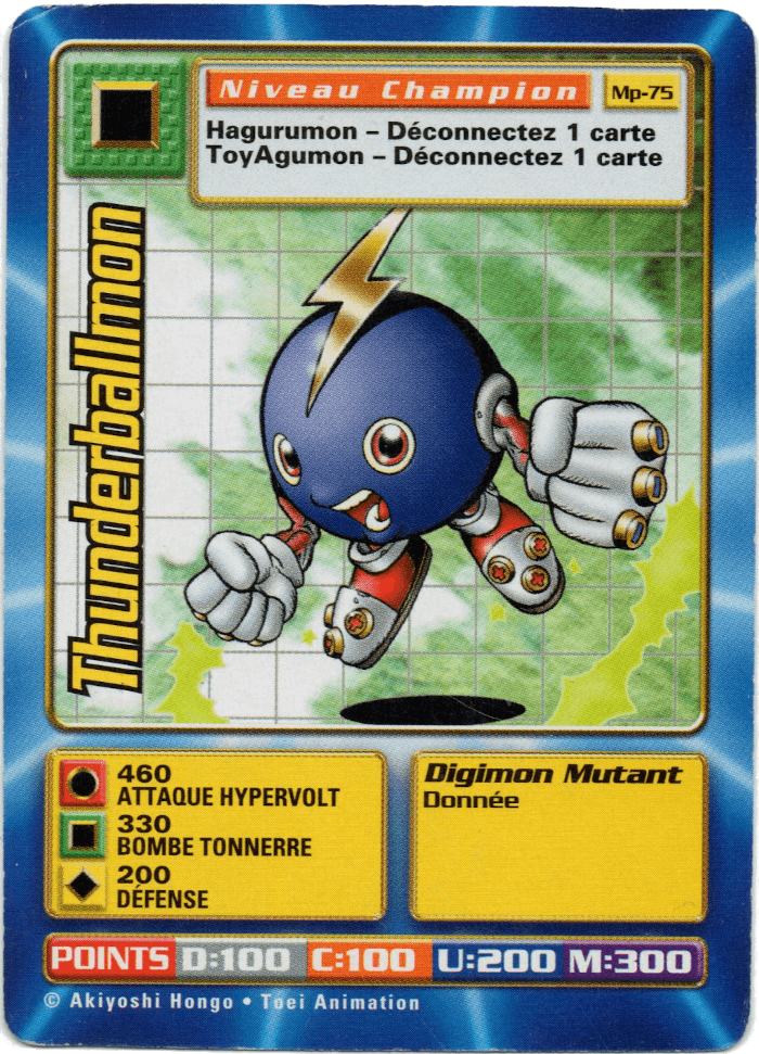 Digimon Digi-Battle French Mega Pack Thunderballmon - MP-75 Card Thumbnail