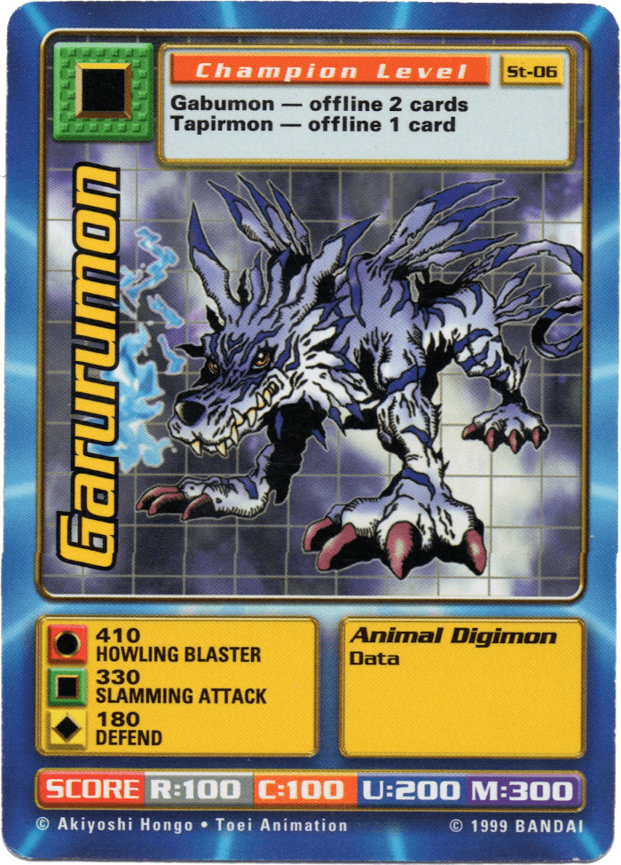 Digimon Digi-Battle Starter Set Garurumon - ST-06 Card Thumbnail