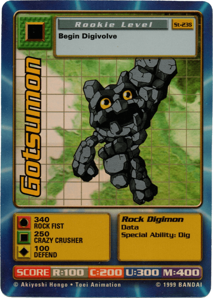 Digimon Digi-Battle Starter Set Holo Chase Cards Gotsumon - ST-23S Card Thumbnail