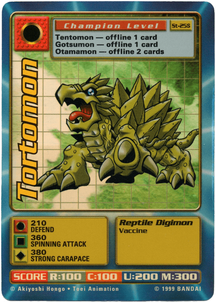 Digimon Digi-Battle Starter Set Holo Chase Cards Tortomon - ST-25S Card Thumbnail