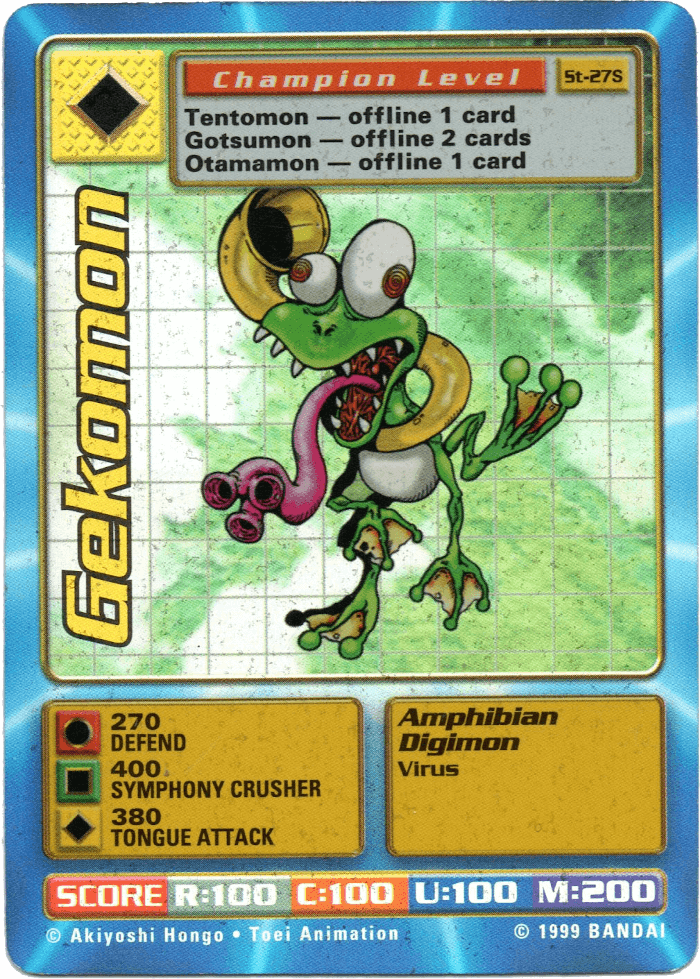 Digimon Digi-Battle Starter Set Holo Chase Cards Gekomon - ST-27S Card Thumbnail