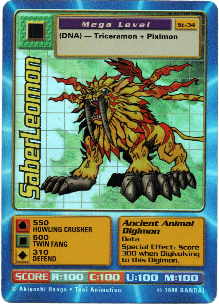 Digimon Digi-Battle Starter Set SaberLeomon - ST-34 Card Thumbnail
