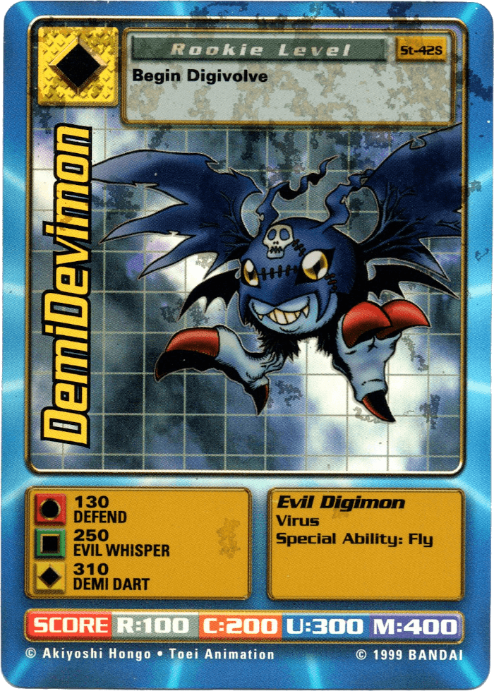 Digimon Digi-Battle Starter Set Holo Chase Cards DemiDevimon - ST-42S Card Thumbnail