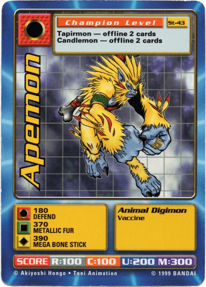 Digimon Digi-Battle Starter Set Apemon - ST-43 Card Thumbnail