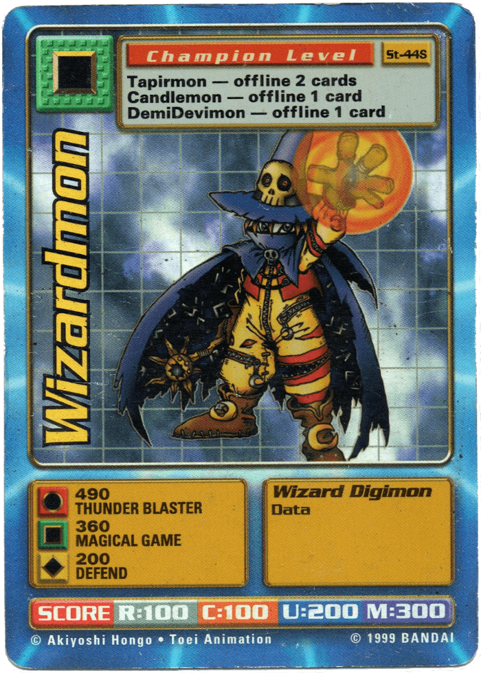 Digimon Digi-Battle Starter Set Holo Chase Cards Wizardmon - ST-44S Card Thumbnail