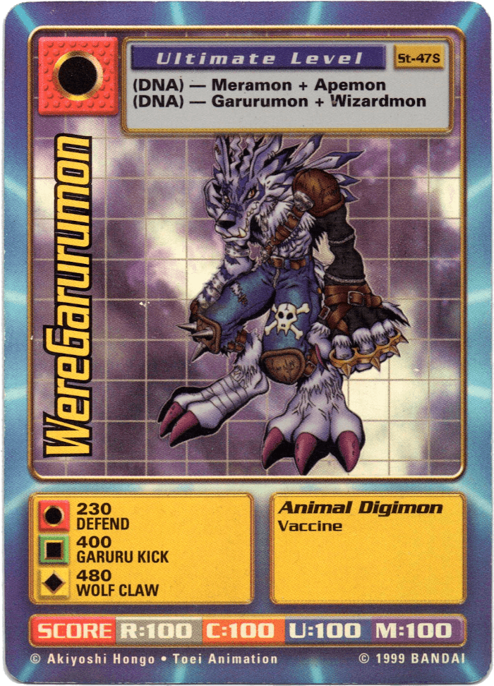 Digimon Digi-Battle Starter Set Holo Chase Cards WereGarurumon - ST-47S Card Thumbnail