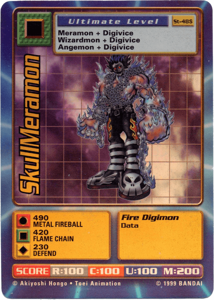Digimon Digi-Battle Starter Set Holo Chase Cards SkullMeramon - ST-48S Card Thumbnail