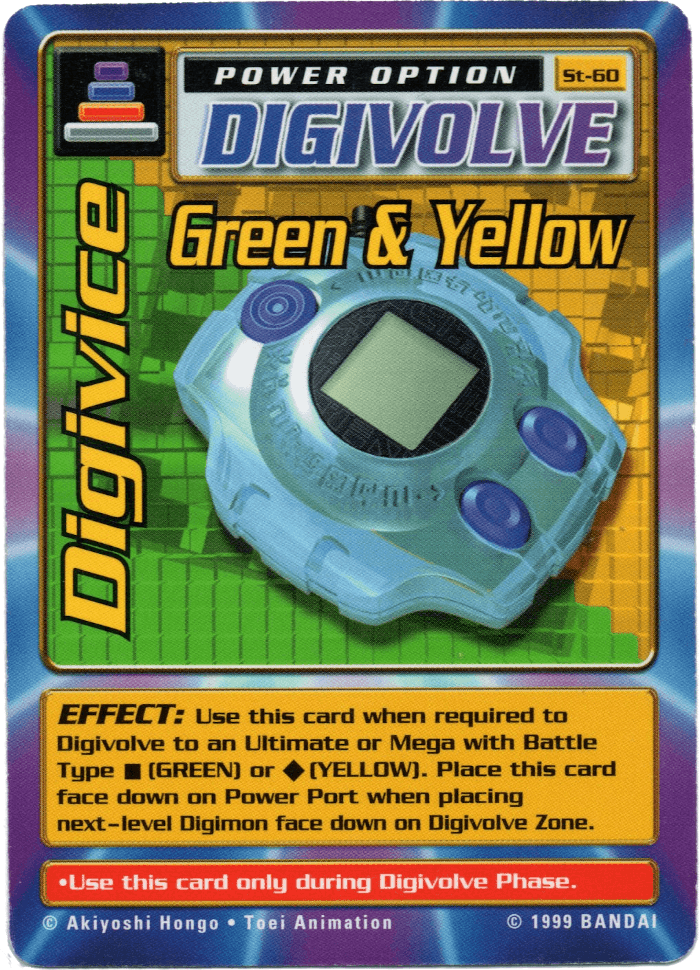 Digimon Digi-Battle Starter Set Digivice Green & Yellow - ST-60 Card Thumbnail