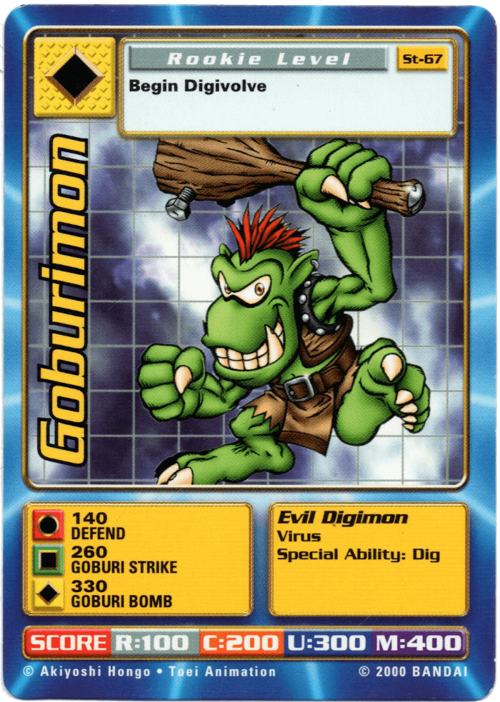 Digimon Digi-Battle Swedish Promo Goburimon - ST-67 Card Thumbnail