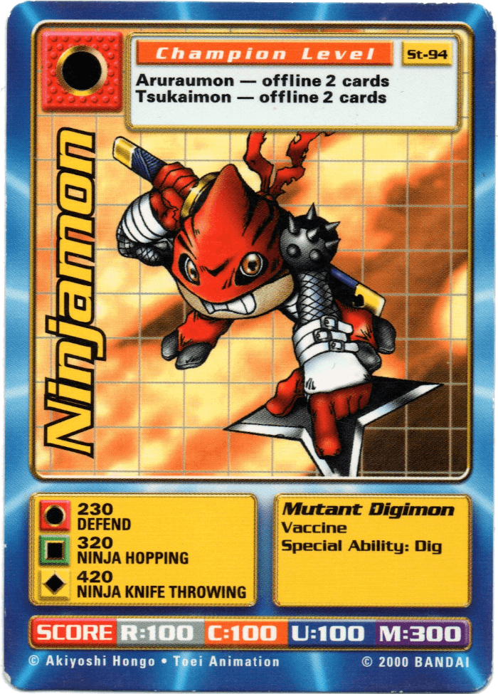 Digimon Digi-Battle Swedish Promo Ninjamon - ST-94 Card Thumbnail
