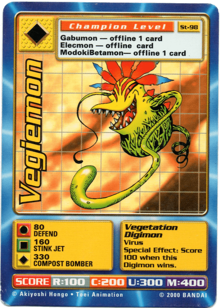 Digimon Digi-Battle Swedish Promo Vegiemon - ST-98 Card Thumbnail