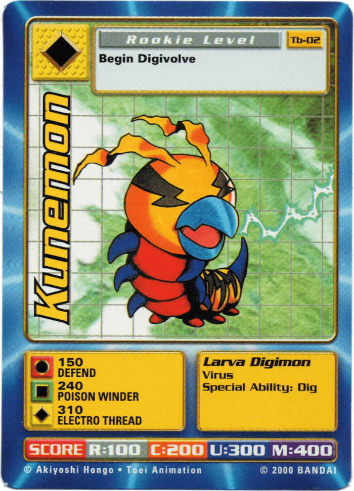 Kunemon (TB02) Digimon Card Details DigiBattle