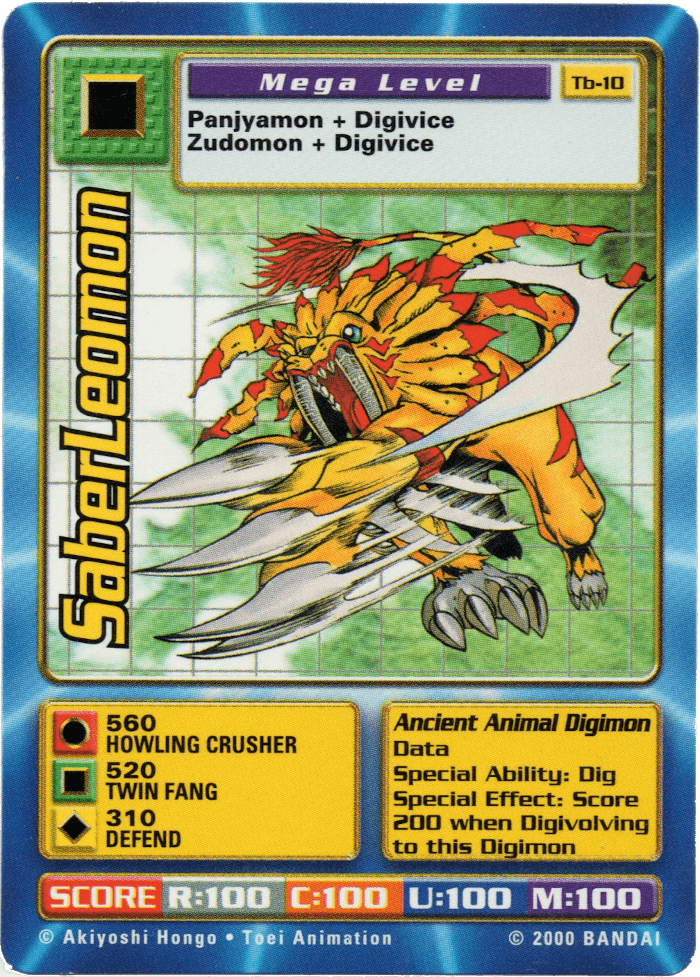 Digimon Digi-Battle Taco Bell Promo SaberLeomon - TB-10 Card Thumbnail