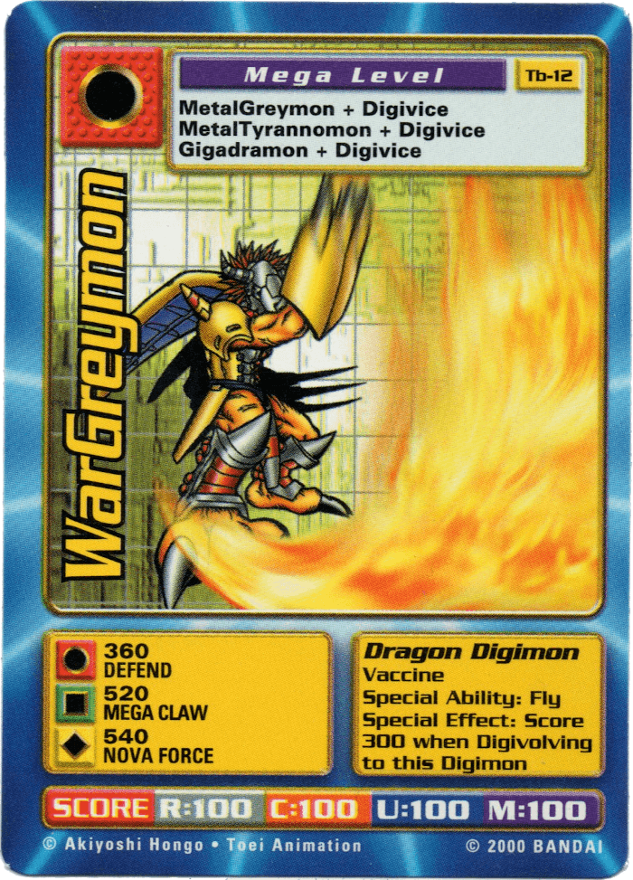 Digimon Digi-Battle Taco Bell Promo WarGreymon - TB-12 Card Thumbnail