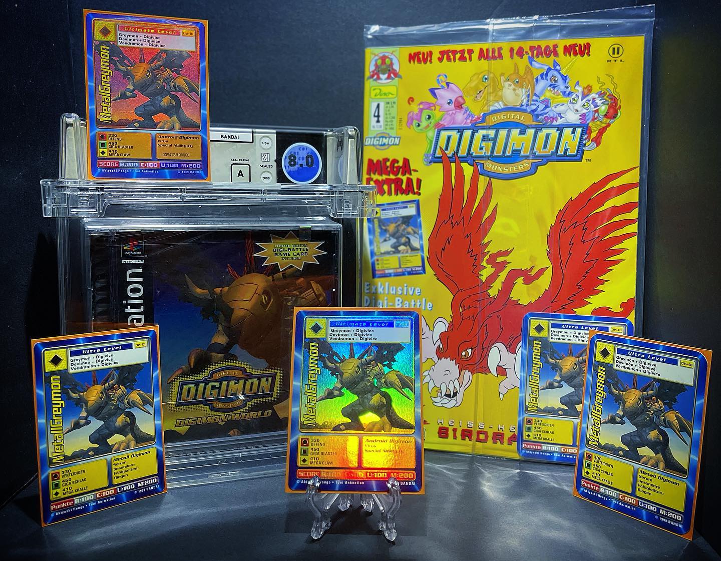 Digimon World PlayStation Promo DW-01 MetalGreymon - number 005413 / 100,000