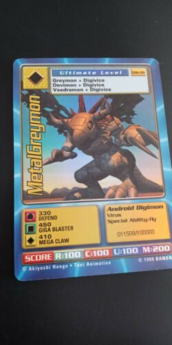 Digimon World PlayStation Promo DW-01 MetalGreymon - number 011509 / 100,000