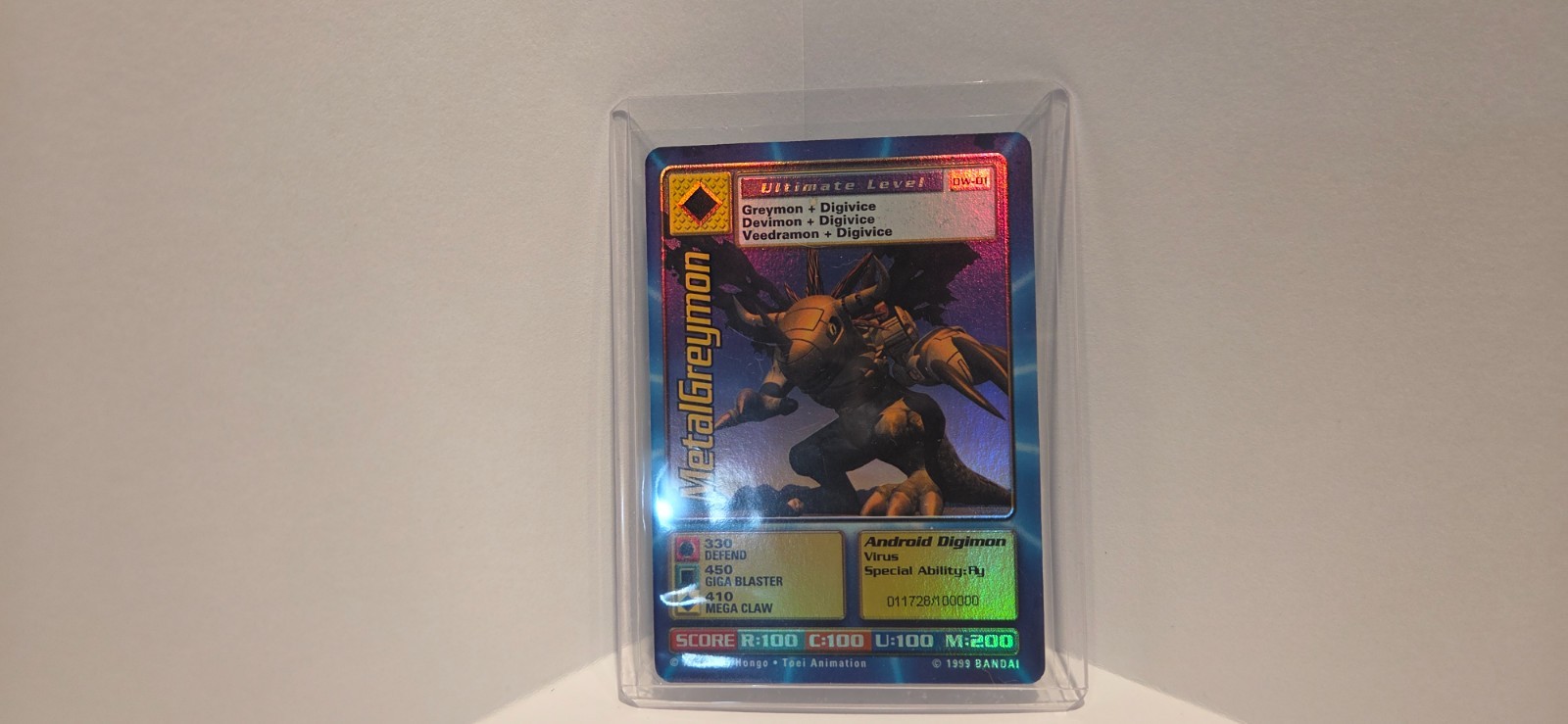 Digimon World PlayStation Promo DW-01 MetalGreymon - number 011728 / 100,000
