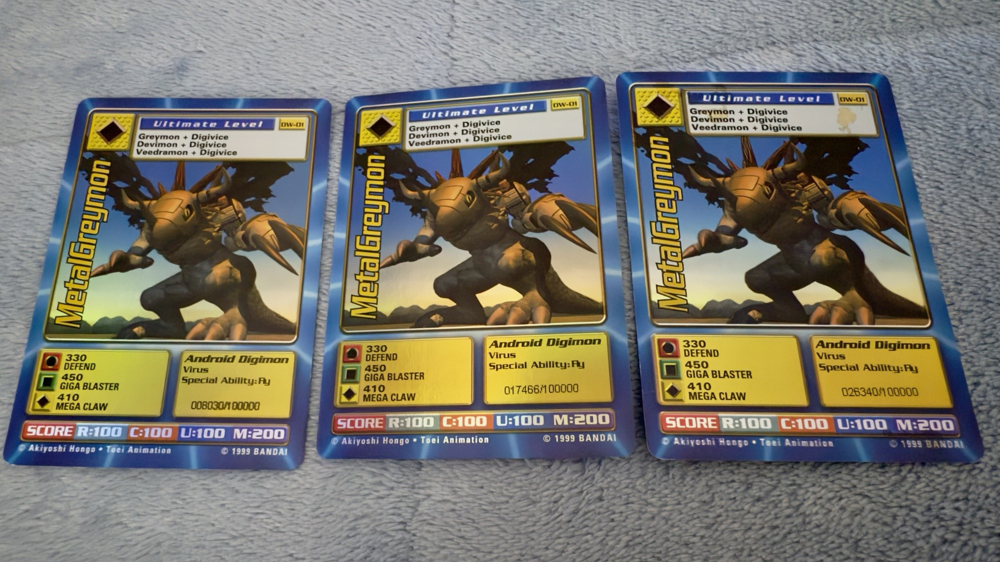 Digimon World PlayStation Promo DW-01 MetalGreymon - number 017466 / 100,000