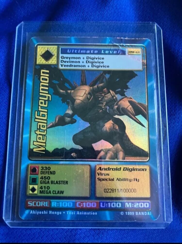 Digimon World PlayStation Promo DW-01 MetalGreymon - number 022811 / 100,000