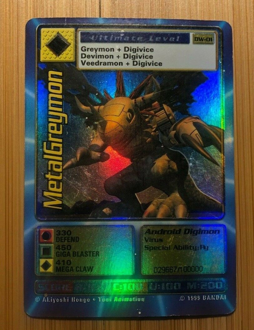 Digimon World PlayStation Promo DW-01 MetalGreymon - number 029667 / 100,000