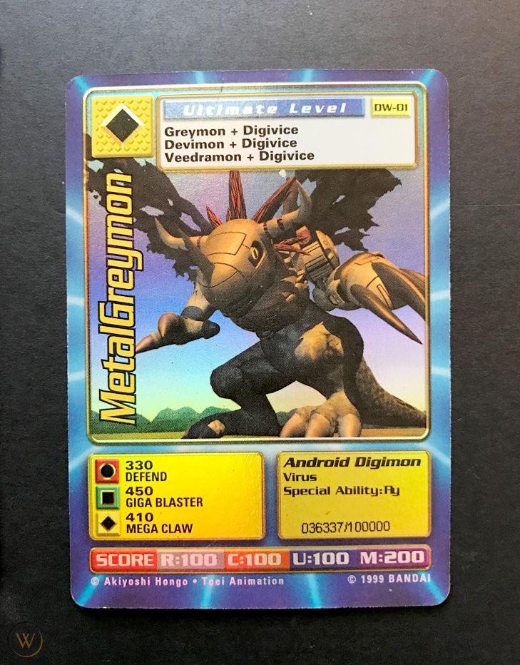 Digimon World PlayStation Promo DW-01 MetalGreymon - number 036337 / 100,000