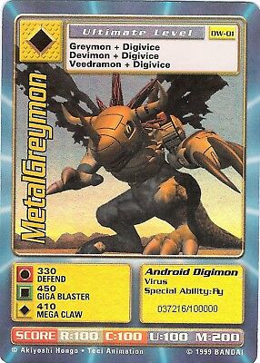 Digimon World PlayStation Promo DW-01 MetalGreymon - number 037216 / 100,000