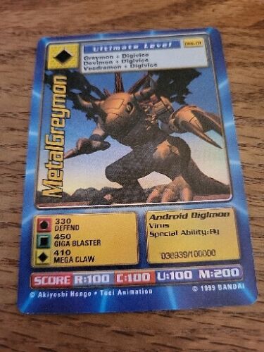 Digimon World PlayStation Promo DW-01 MetalGreymon - number 038939 / 100,000