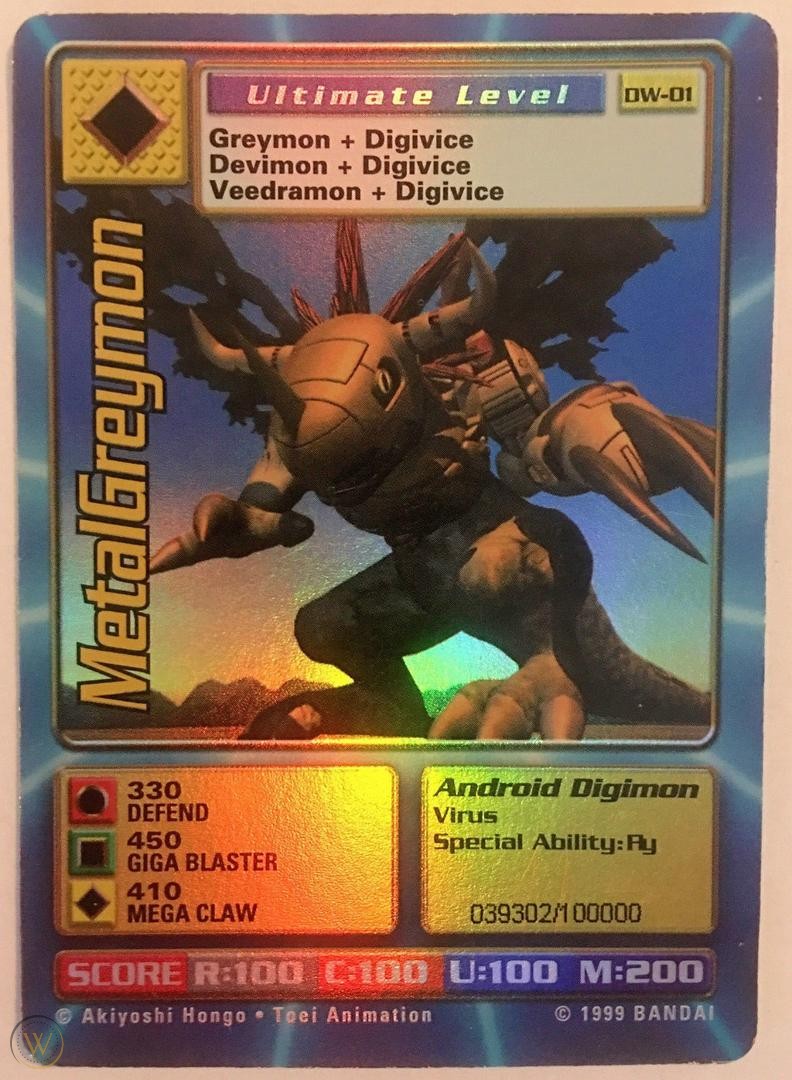 Digimon World PlayStation Promo DW-01 MetalGreymon - number 039302 / 100,000