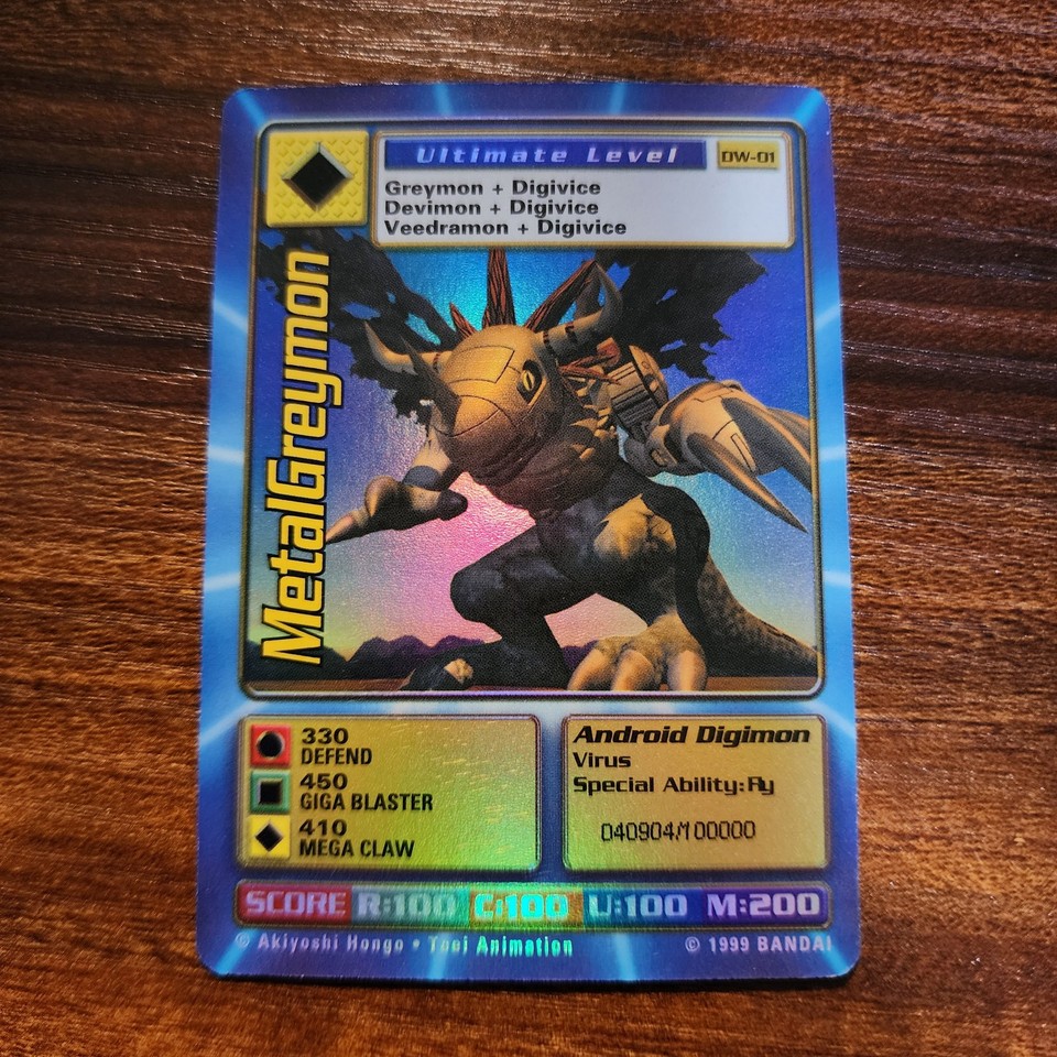 Digimon World PlayStation Promo DW-01 MetalGreymon - number 040904 / 100,000