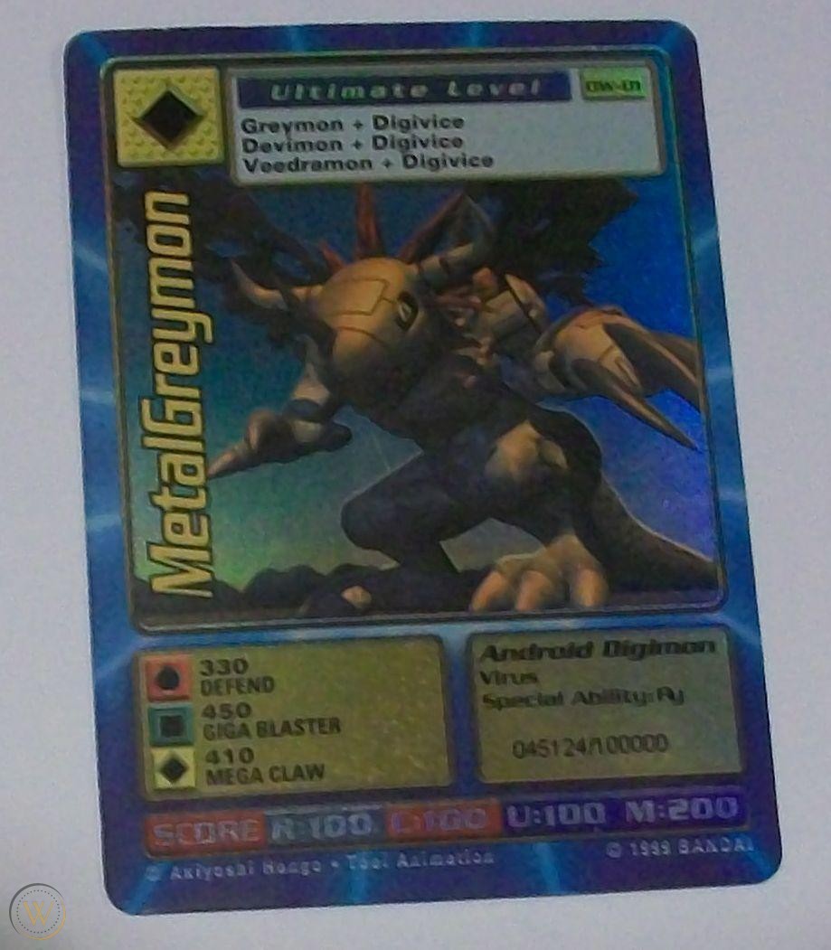 Digimon World PlayStation Promo DW-01 MetalGreymon - number 045124 / 100,000
