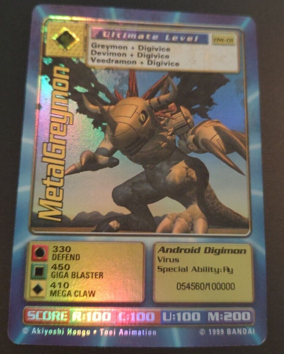 Digimon World PlayStation Promo DW-01 MetalGreymon - number 054560 / 100,000