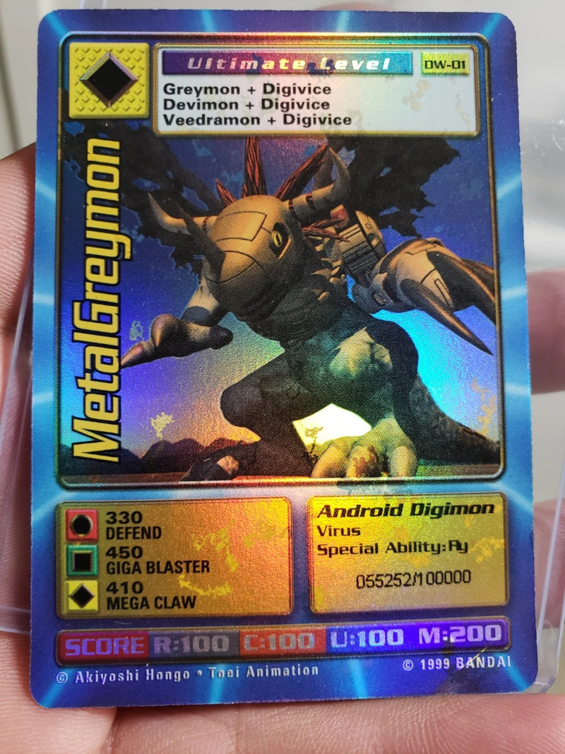 Digimon World PlayStation Promo DW-01 MetalGreymon - number 055252 / 100,000