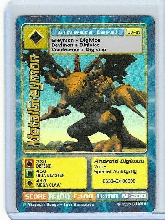 Digimon World PlayStation Promo DW-01 MetalGreymon - number 063045 / 100,000