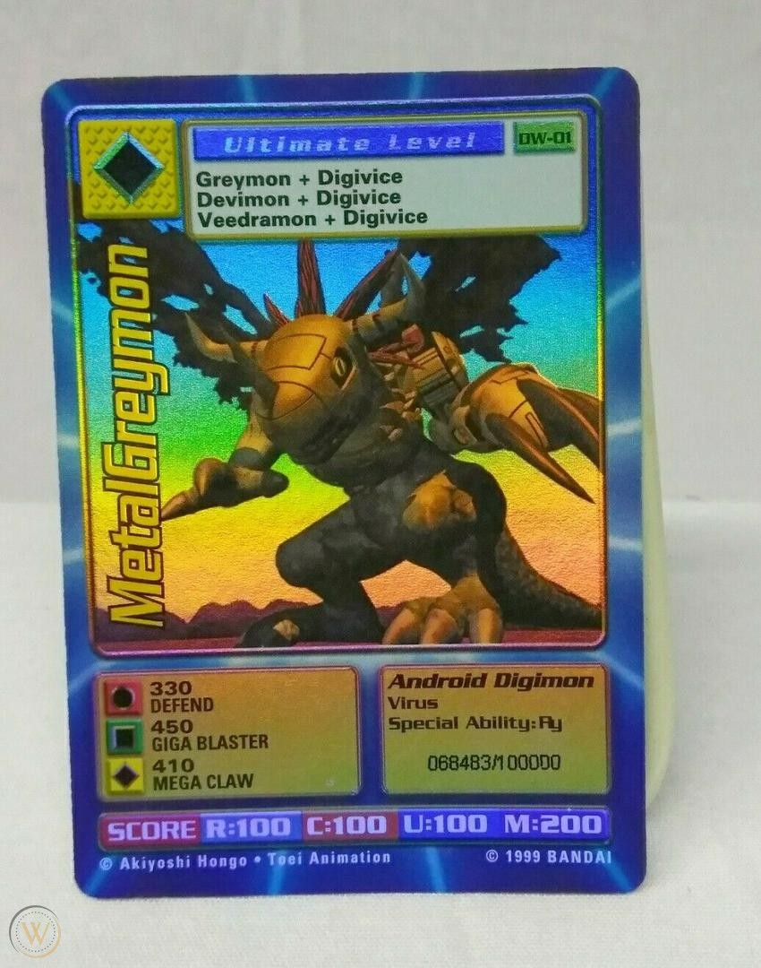 Digimon World PlayStation Promo DW-01 MetalGreymon - number 068483 / 100,000