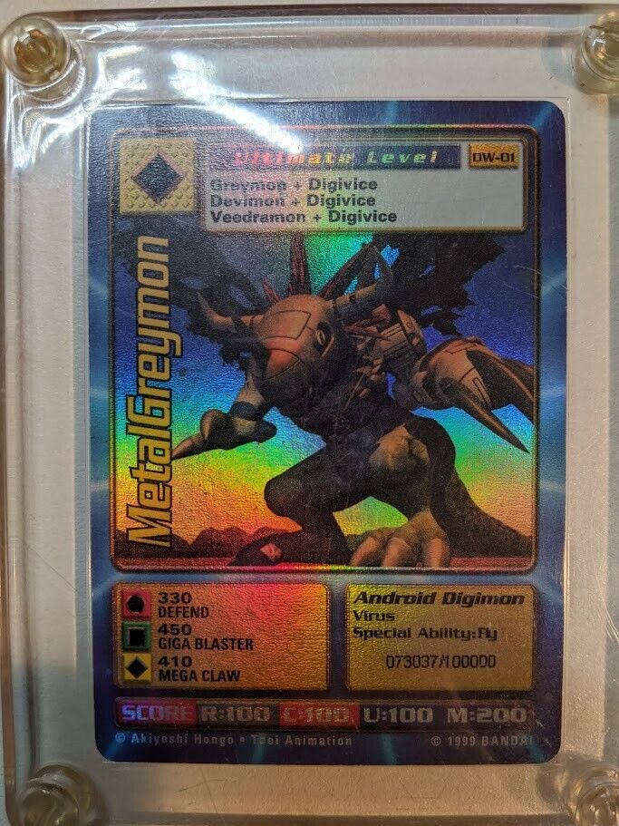 Digimon World PlayStation Promo DW-01 MetalGreymon - number 073037 / 100,000