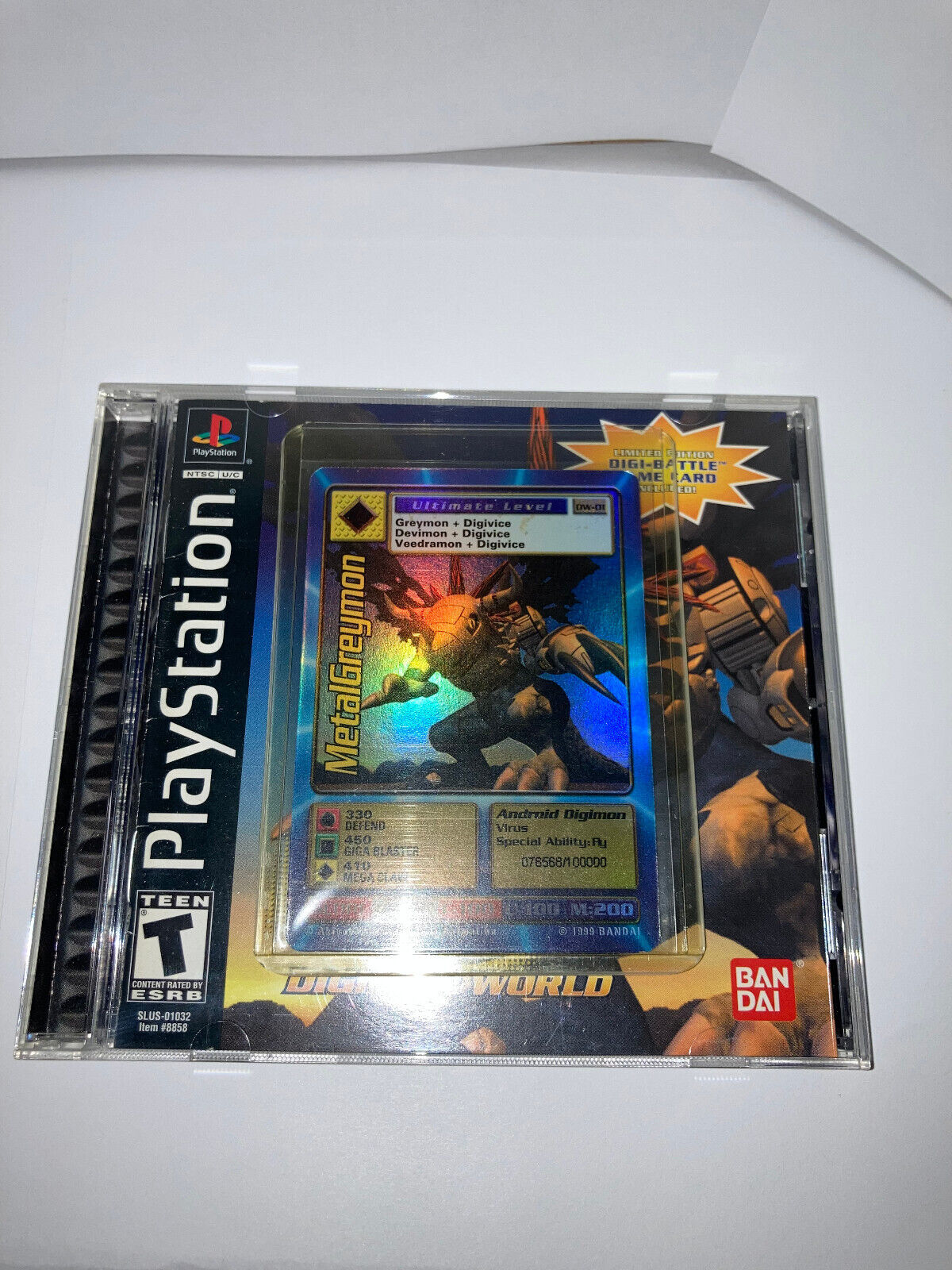 Digimon World PlayStation Promo DW-01 MetalGreymon - number 076568 / 100,000