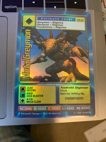 Digimon World PlayStation Promo DW-01 MetalGreymon - number 076599 / 100,000