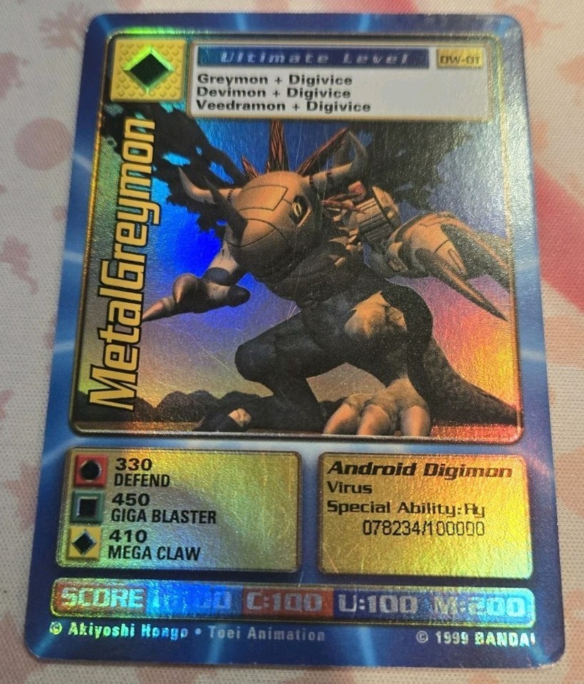 Digimon World PlayStation Promo DW-01 MetalGreymon - number 078234 / 100,000