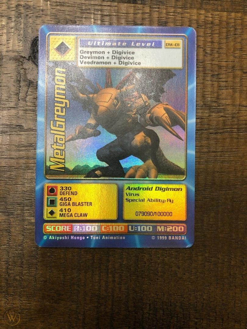 Digimon World PlayStation Promo DW-01 MetalGreymon - number 079090 / 100,000
