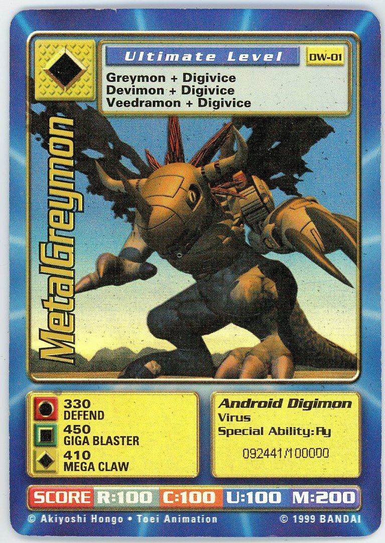 Digimon World PlayStation Promo DW-01 MetalGreymon - number 092441 / 100,000