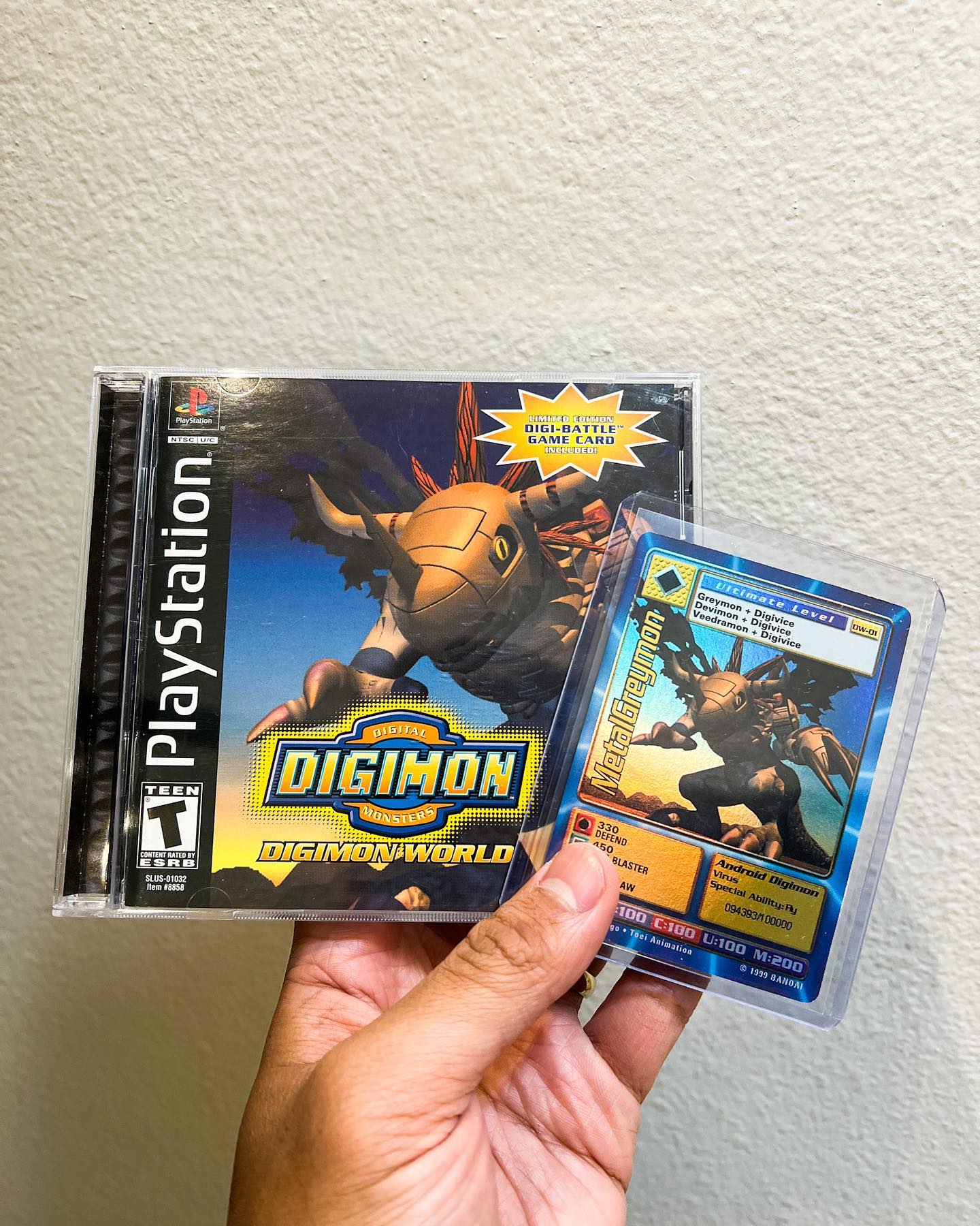 Digimon World PlayStation Promo DW-01 MetalGreymon - number 094393 / 100,000