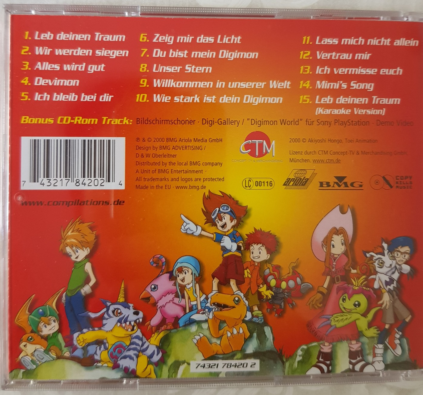 The back of the German CD case