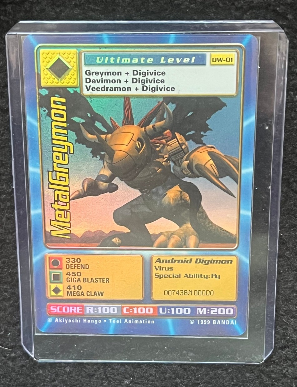 Digimon World Promo Card DW-01, serialized number 007438