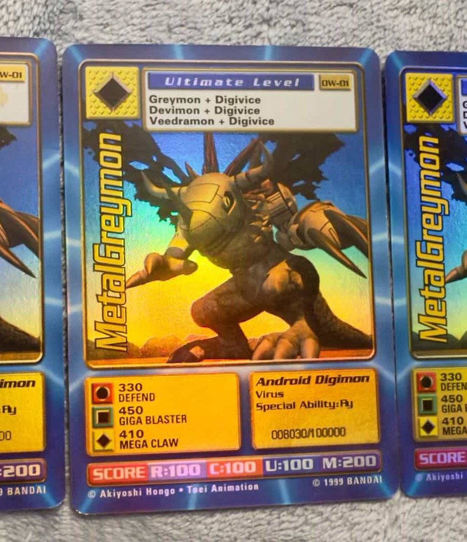 Digimon World Promo Card DW-01, serialized number 008030