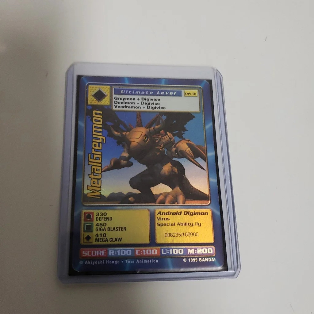 Digimon World Promo Card DW-01, serialized number 008235