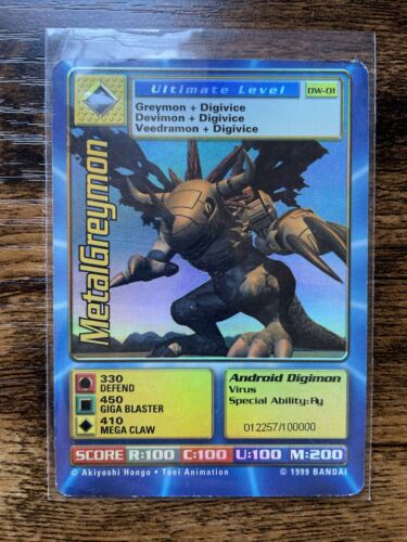 Digimon World Promo Card DW-01, serialized number 012257