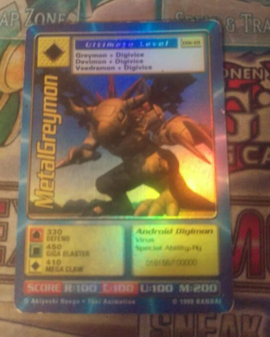 Digimon World Promo Card DW-01, serialized number 016166