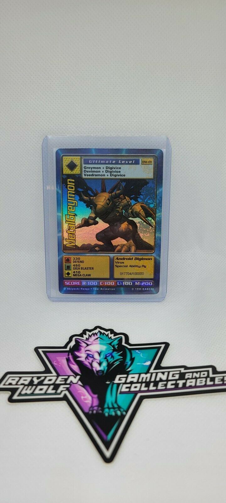Digimon World Promo Card DW-01, serialized number 017704