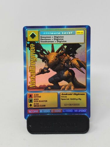 Digimon World Promo Card DW-01, serialized number 021196